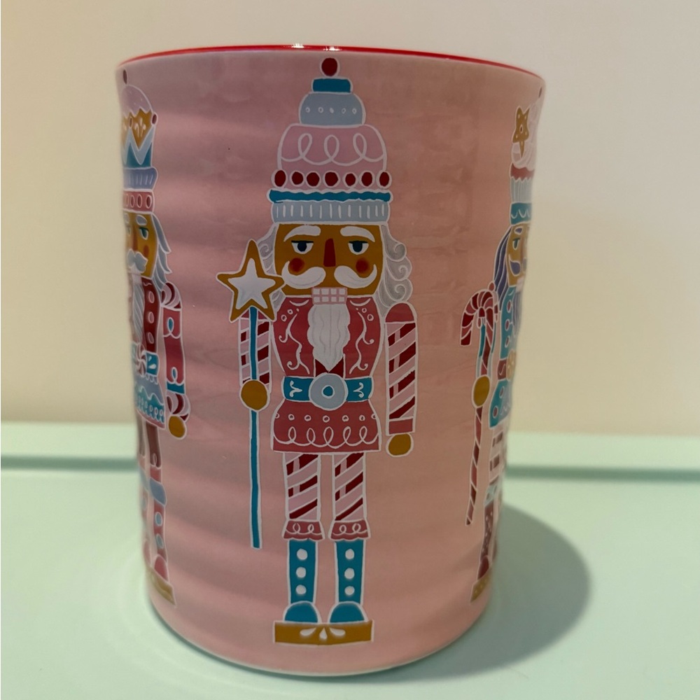 Super Cute Pink Nutcracker Themed Utensil Crock- NWT - Picture 1 of 4